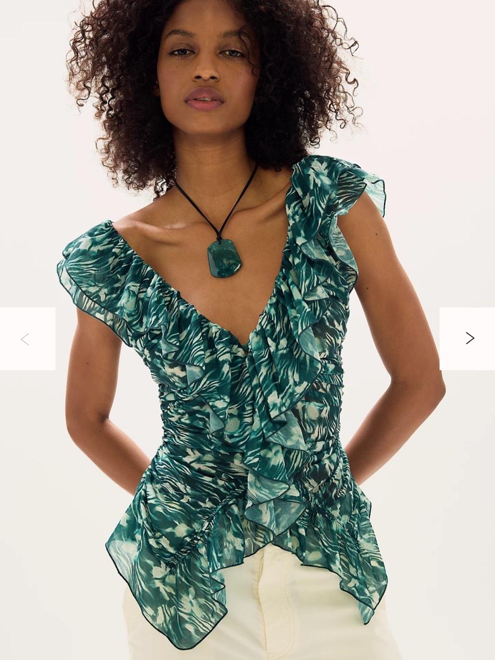 Blythe Printed Ruffled Top